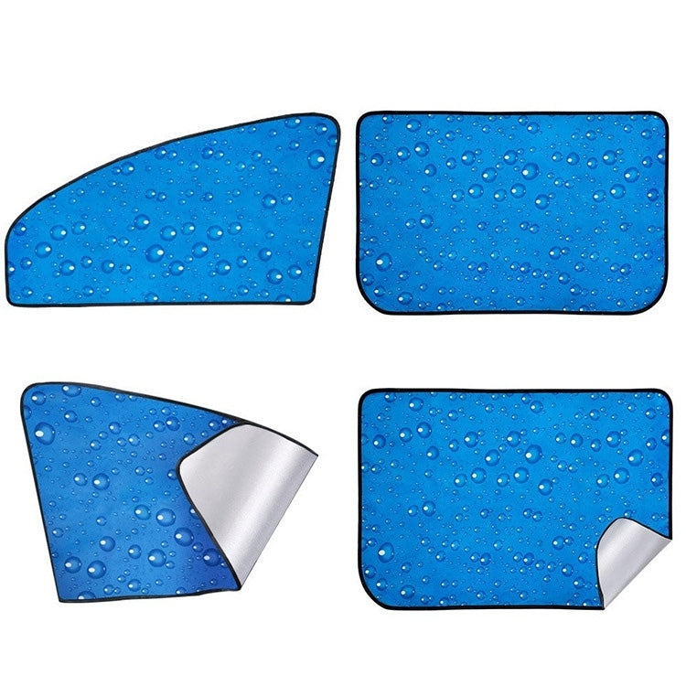 4 in 1 R-2938 Single-Layer Sun Protection Magnetic Car Curtain Vehicle Water Drop Sunshade-Reluova