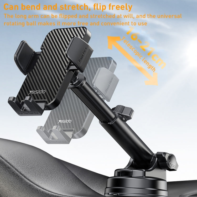 Yesido C173 Suction Cup Type Telescopic Rod Car Phone Holder ÎҵÄÉ̵ê