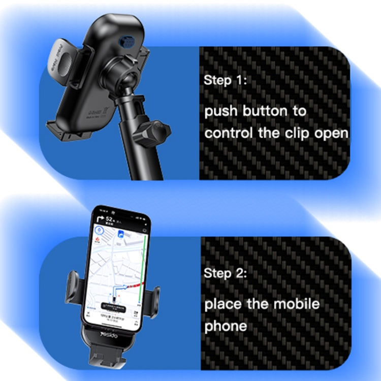 Yesido C197 15W 2 in 1 Suction Cup Type Wireless Charging Car Holder Set