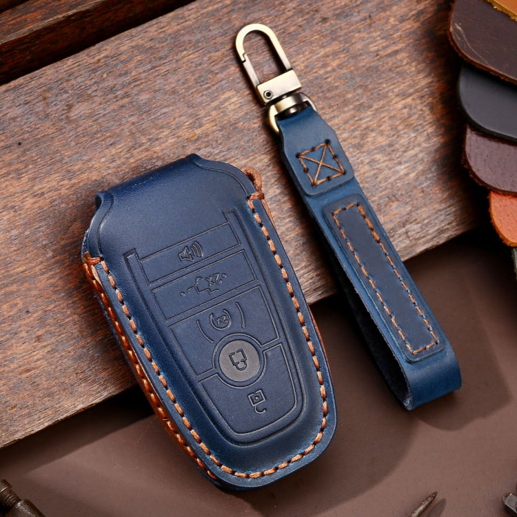 For Ford F-150 5-button C073 Car Key Leather Protective Case