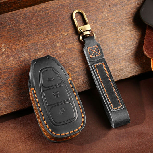 For Ford Focus/Mondeo/Maverick/Explorer/Escort/Edge 2017-2018 C231 Car Key Leather Protective Case ÎҵÄÉ̵ê