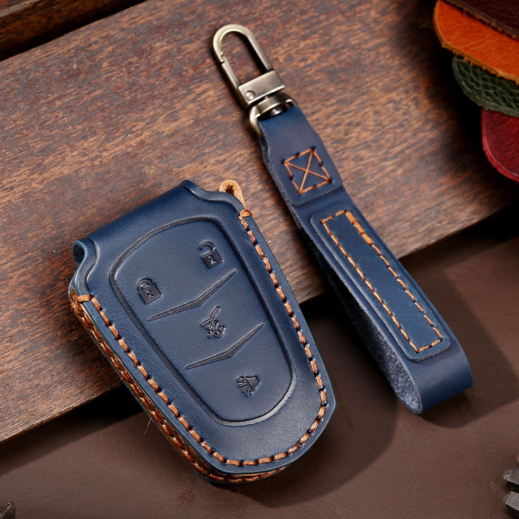 For Cadillac / CT5 / CT6 / XT6 4-button C086 Car Key Leather Protective Case