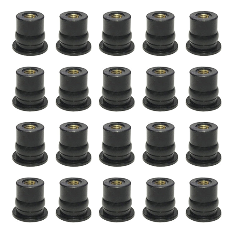 20 in 1 M6 Universal Motorcycle Windshield Brass Nuts