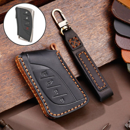 For Lexus 4-button Hallmo Car Cowhide Leather Key Protective Cover Key Case