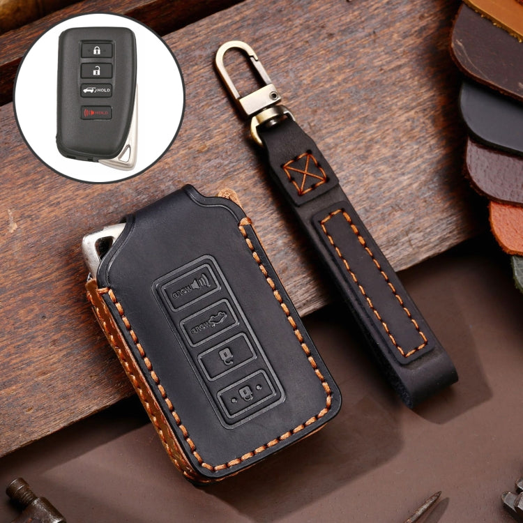 For Lexus 4-button Hallmo Car Cowhide Leather Key Protective Cover Key Case