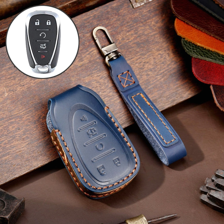 For Chevrolet 5-button Hallmo Car Cowhide Leather Key Protective Cover Key Case ÎҵÄÉ̵ê