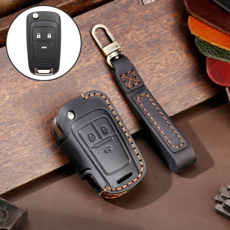 For Chevrolet Folding Hallmo Car Cowhide Leather Key Protective Cover Key Case ÎҵÄÉ̵ê