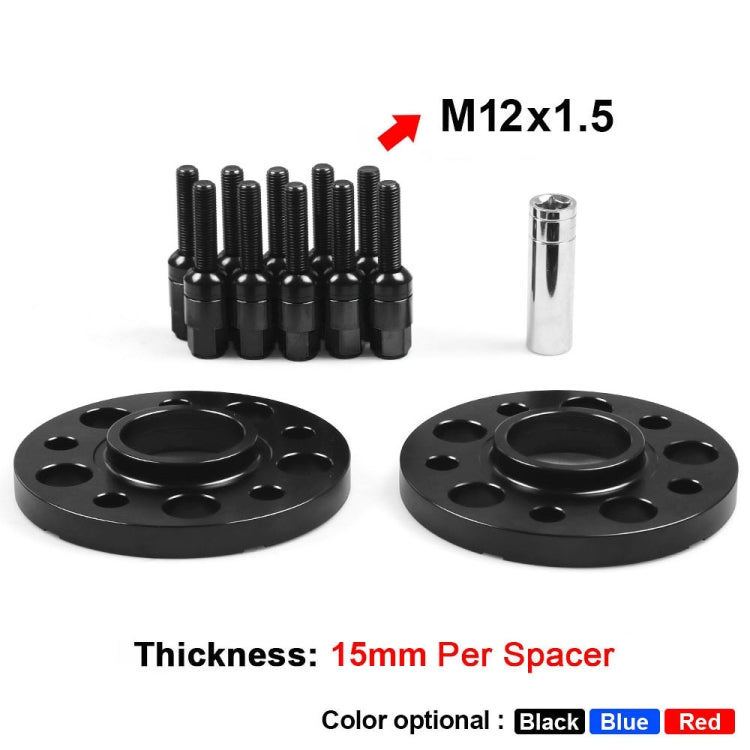 For Mercedes-Benz 15mm Car Modified Wheel Hub Flange Center Wheel Spacer with M12x1.5 Screws