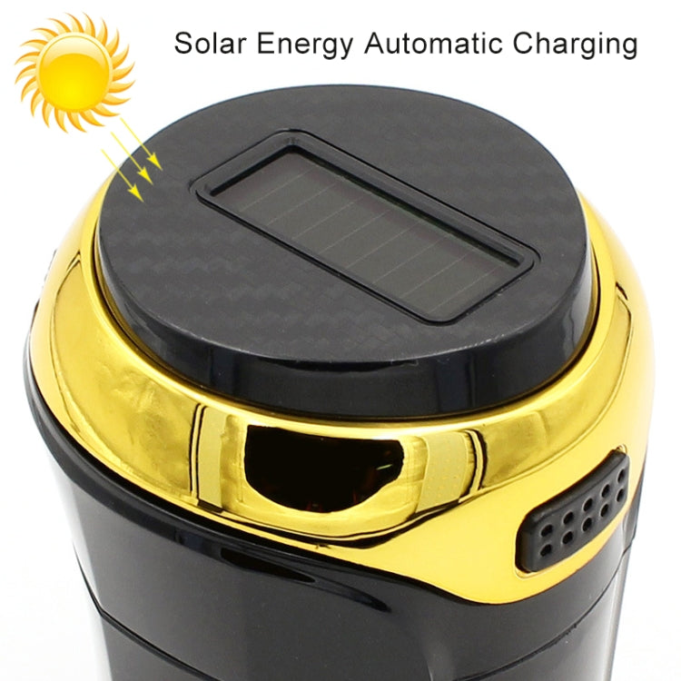 N12B Car Creative Ashtray Solar Power With Light And Cover Car Supplies