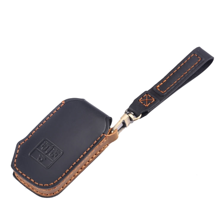 For KIA Carnival EX / SX Hallmo Car Cowhide Leather Key Protective Cover Key Case