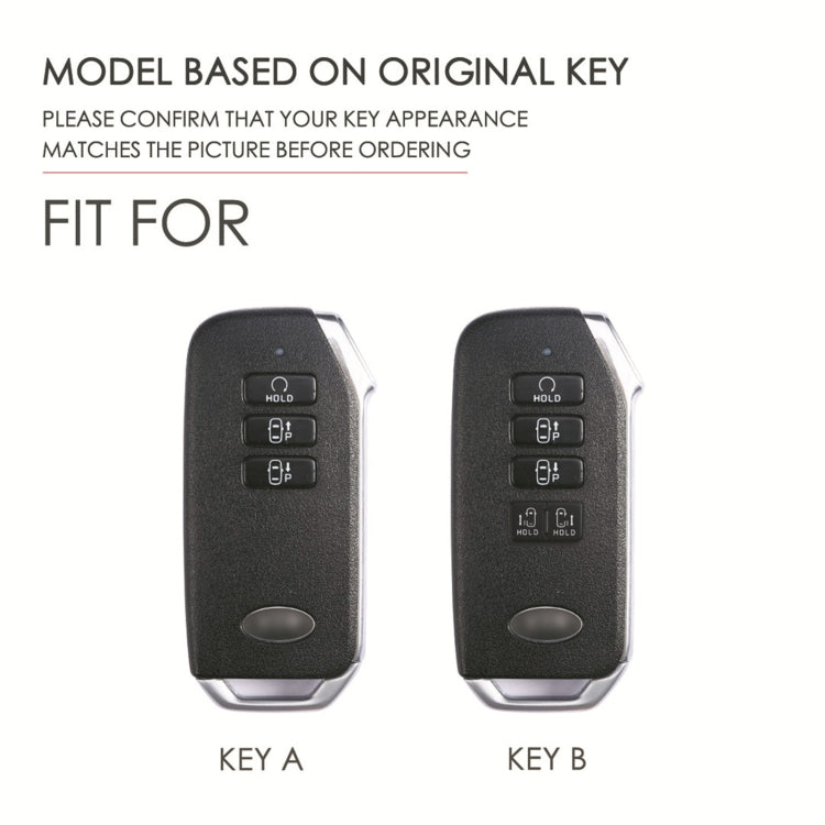 For Kia 3-button Hallmo Car Cowhide Leather Key Protective Cover Key Case