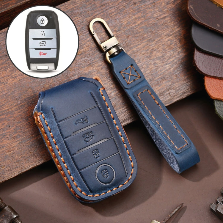 For Kia C133 4-button Hallmo Car Cowhide Leather Key Protective Cover Key Case ÎҵÄÉ̵ê