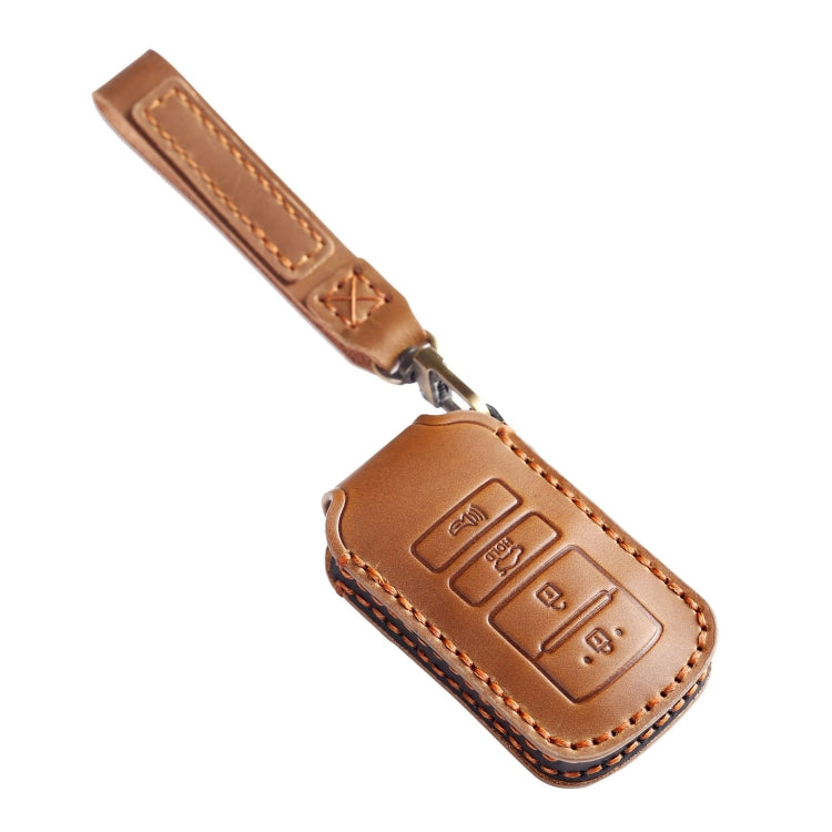 For Kia K4 Hallmo Car Cowhide Leather Key Protective Cover Key Case