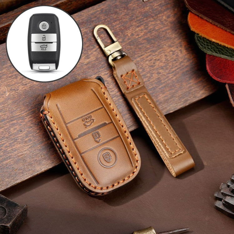 For Kia Sportage R / K5 / K4 / K2 / KX3 Hallmo A Style Car Cowhide Leather Key Protective Cover Key Case ÎҵÄÉ̵ê