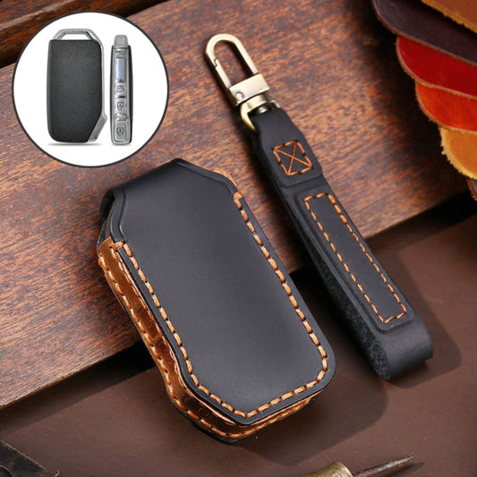 For Kia Sportage R / K5 / K4 / K2 / KX3 Hallmo B Style Car Cowhide Leather Key Protective Cover Key Case