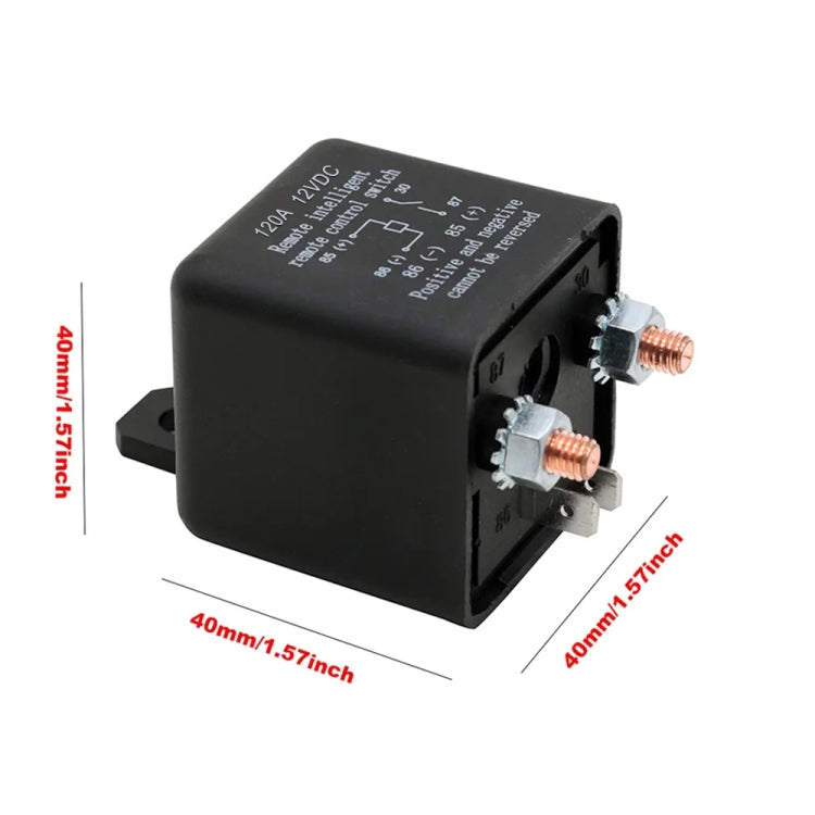 ZL180 12V 120A Car Relay Remote Rireless Battery Isolator with Battery Clip x 2 & Remote Control x 2