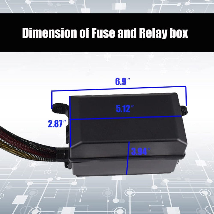 24V 5 Pin Car 6 Slots Waterproof Relay Fuse Box with Cable-Reluova