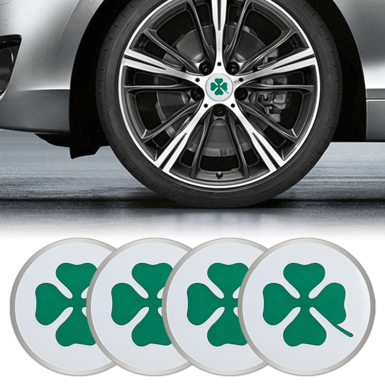 4 in 1 Car Four Leaf Clover Pattern Wheel Hub Decorative Sticker, Diameter: 5.8cm ÎҵÄÉ̵ê