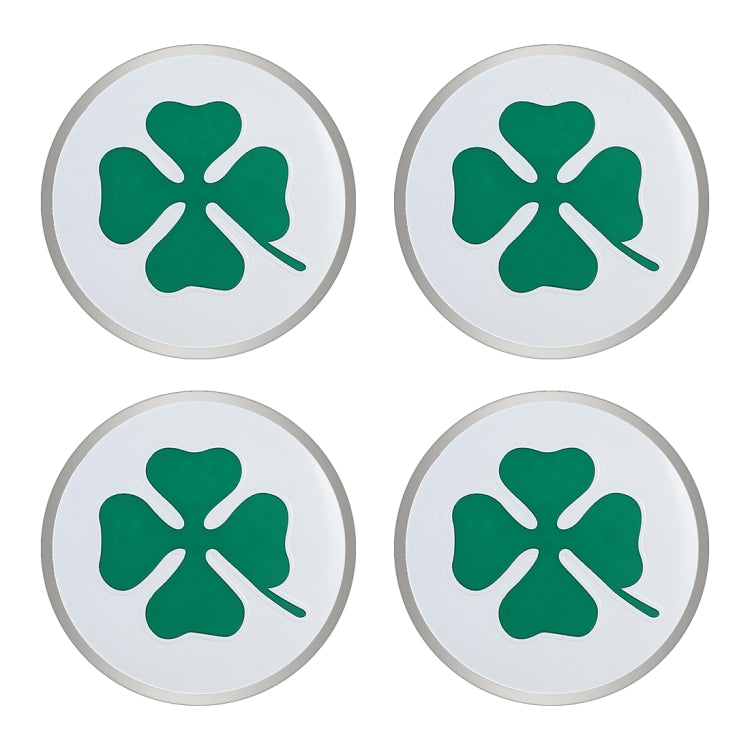 4 in 1 Car Four Leaf Clover Pattern Wheel Hub Decorative Sticker, Diameter: 5.8cm ÎҵÄÉ̵ê