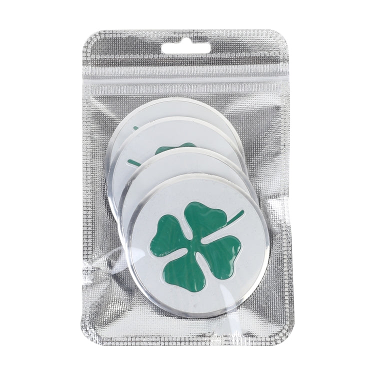 4 in 1 Car Four Leaf Clover Pattern Wheel Hub Decorative Sticker, Diameter: 5.8cm ÎҵÄÉ̵ê