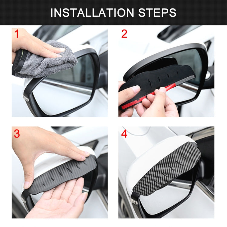 Car Rear View Mirror Rain Eyebrow Cover Catering Mirror PVC Carbon Fiber Pattern Rain Shield ÎҵÄÉ̵ê