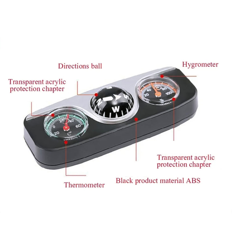 LC-3 3 in 1 Multifunctional Car Compass & Compass Ball & Thermometer