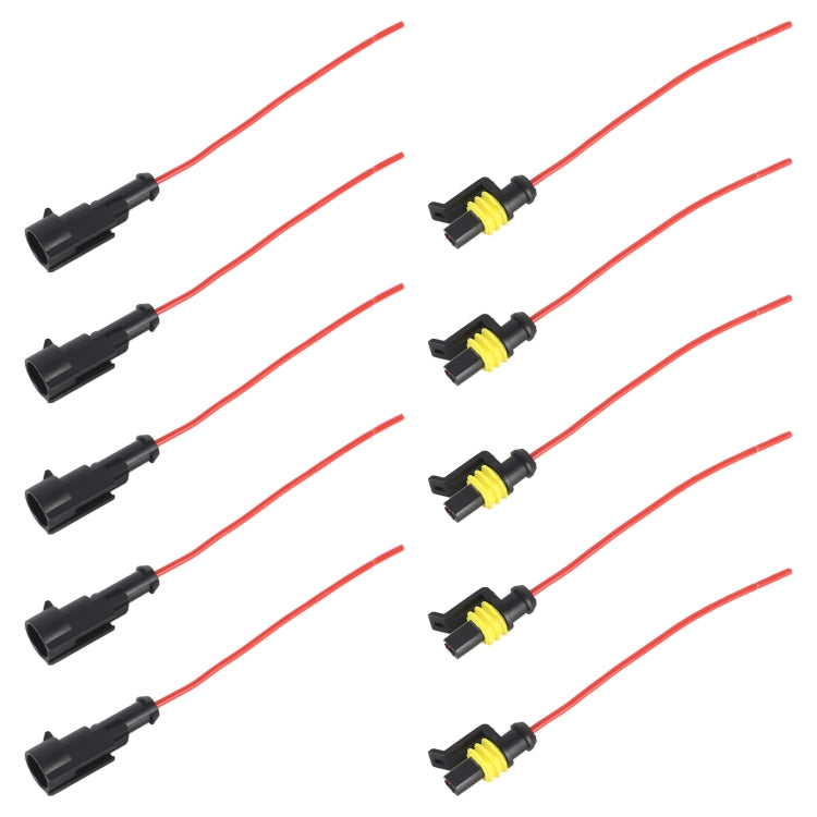 10pcs 1P Car Waterproof Plug Car Connector Plug-In, Length£º10cm