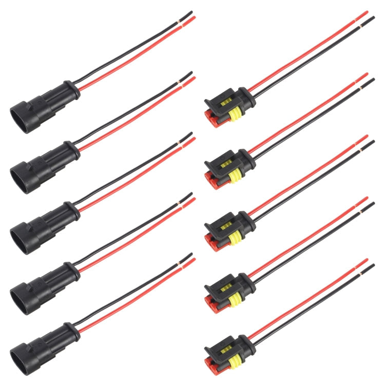 10pcs 1P Car Waterproof Plug Car Connector Plug-In, Length£º10cm