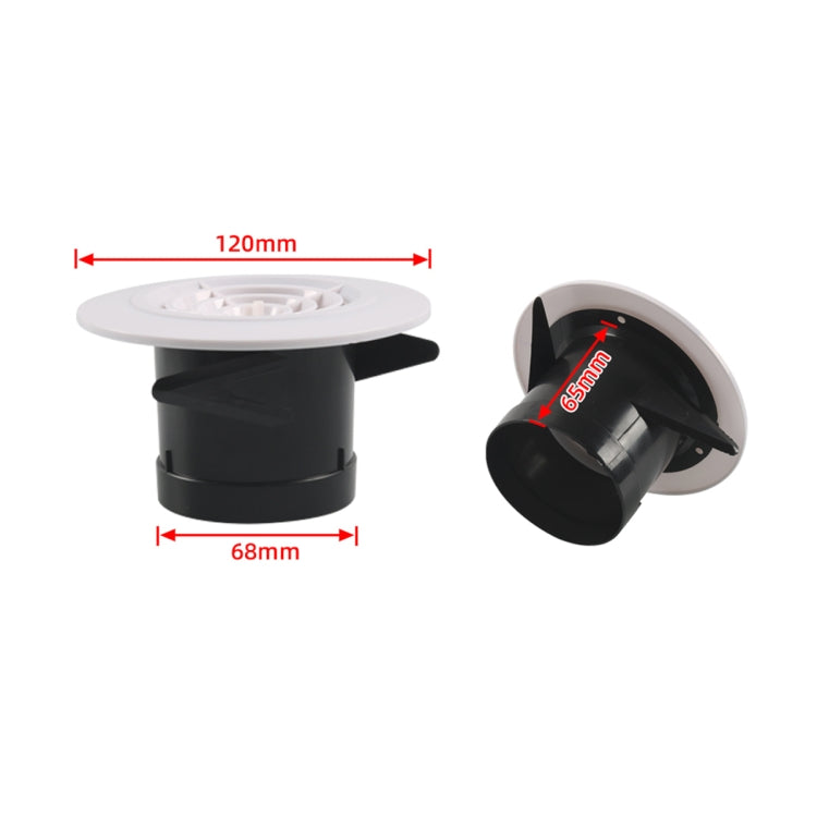 A6769-01 RV / Trailer ABS Round Adjustable Air Outlet Vent