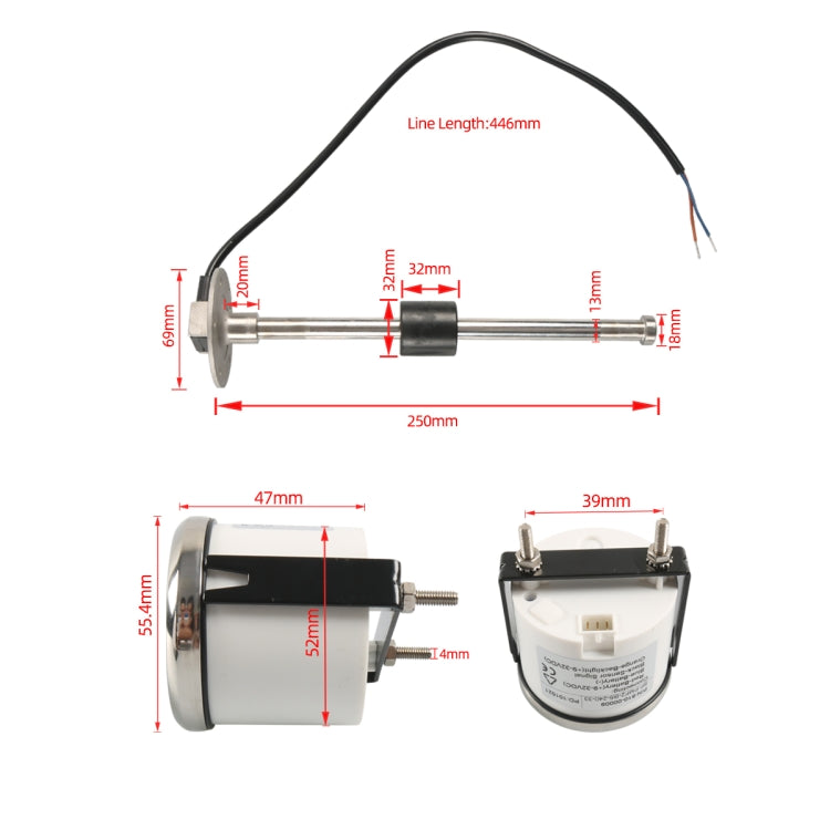 A7951 RV / Yacht Fuel Level Sensor with 52mm Oil Level Gauge ÎҵÄÉ̵ê