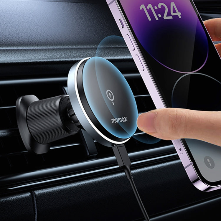 MOMAX CM25A Magnetic Wireless Charger Car Air Outlet Phone Holder ÎҵÄÉ̵ê