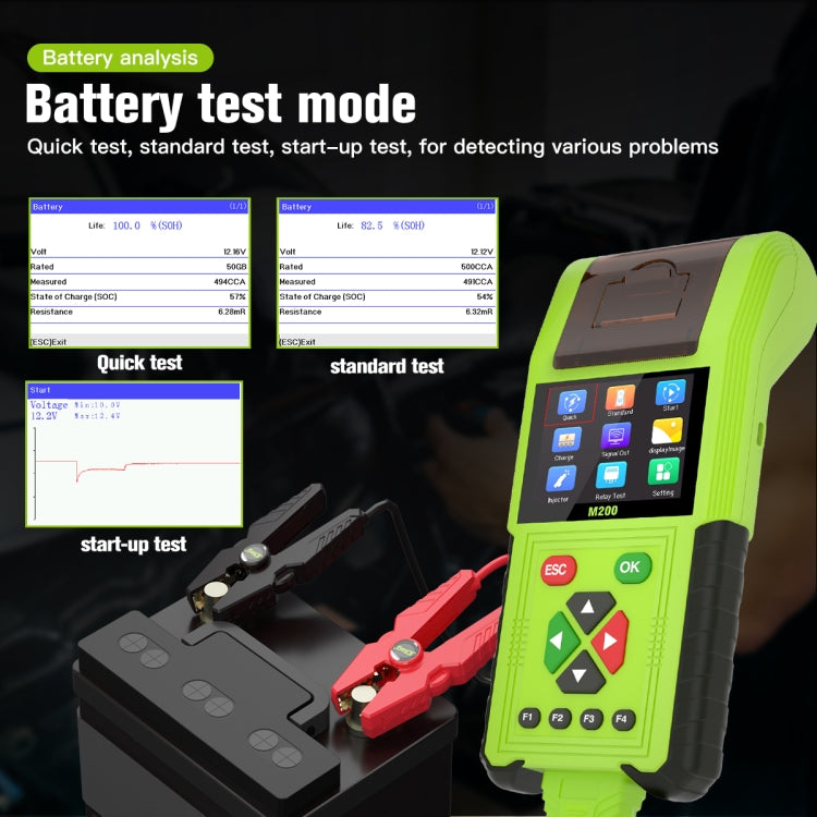 JDiag M200 8V-30V OBD Motorcycles Diagnostic Instrument with Data Printing, Standard Version