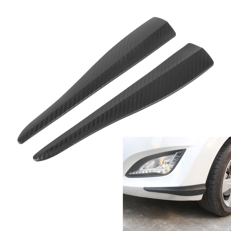 1 Pair Car Carbon Fiber Silicone Bumper Strip, Style: Short