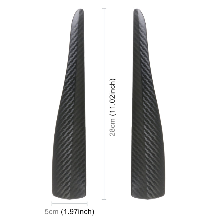 1 Pair Car Carbon Fiber Silicone Bumper Strip, Style: Short