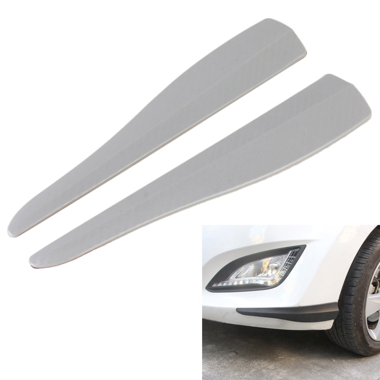 1 Pair Car Carbon Fiber Silicone Bumper Strip, Style: Long