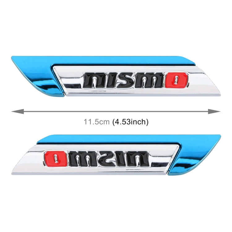 1 Pair Car Letters NISMO Personalized Aluminum Alloy Decorative Stickers, Size: 11.5 x 2.5 x 0.5cm