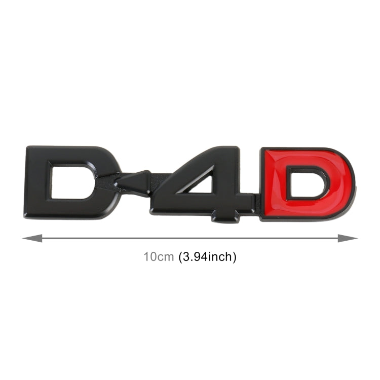 Car D4D Personalized Aluminum Alloy Decorative Stickers, Size:10 x 2.5cm ÎҵÄÉ̵ê