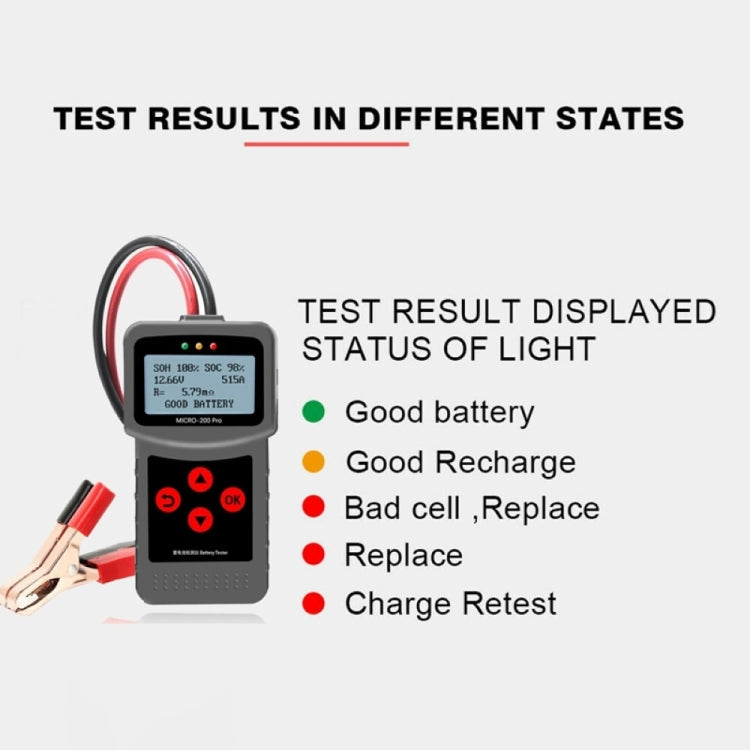 MICRO-200 PRO Car Battery Tester Battery Internal Resistance Life Analyzer, Nordic Version ÎҵÄÉ̵ê