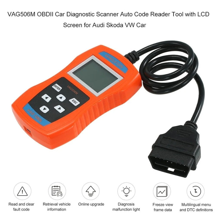 VAG506M Car Mini Code Reader OBD2 Fault Detector Diagnostic Tool, Southern European Version ÎҵÄÉ̵ê