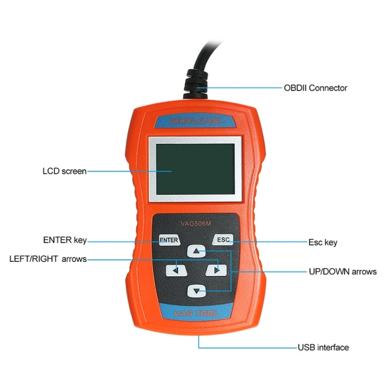 VAG506M Car Mini Code Reader OBD2 Fault Detector Diagnostic Tool, Southern European Version ÎҵÄÉ̵ê