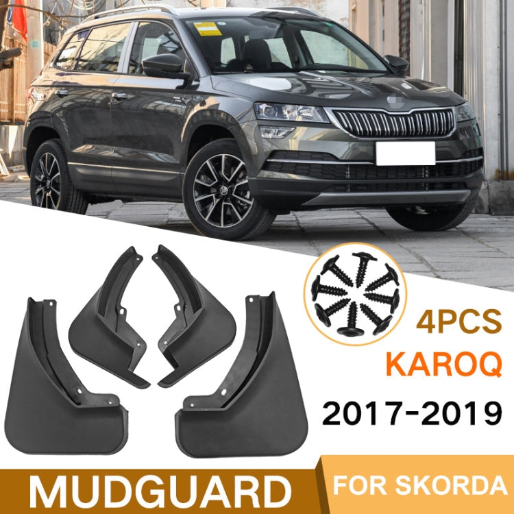 For Skoda KAROQ 2017-2023 4pcs/Set Car Auto Soft Plastic Splash Flaps Fender Guard ÎҵÄÉ̵ê