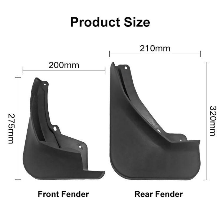 For Skoda KAROQ 2017-2023 4pcs/Set Car Auto Soft Plastic Splash Flaps Fender Guard ÎҵÄÉ̵ê