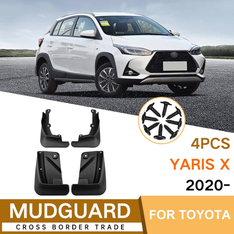 For Toyota Yaris X 2020-2023 4pcs/Set Car Auto Soft Plastic Splash Flaps Fender Guard ÎҵÄÉ̵ê