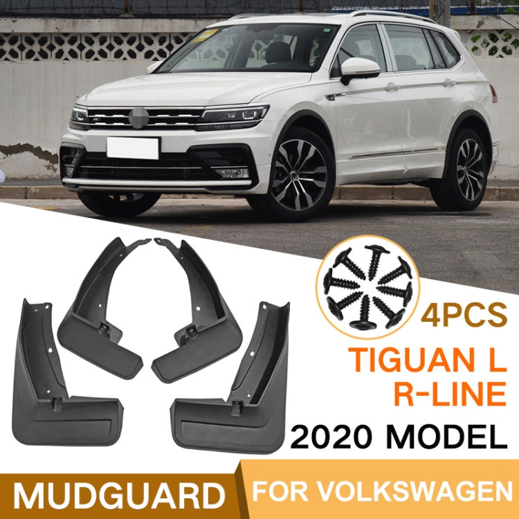 For Volkswagen Tiguan LR-Line 2018-2020 4pcs/Set Car Auto Soft Plastic Splash Flaps Fender Guard ÎҵÄÉ̵ê