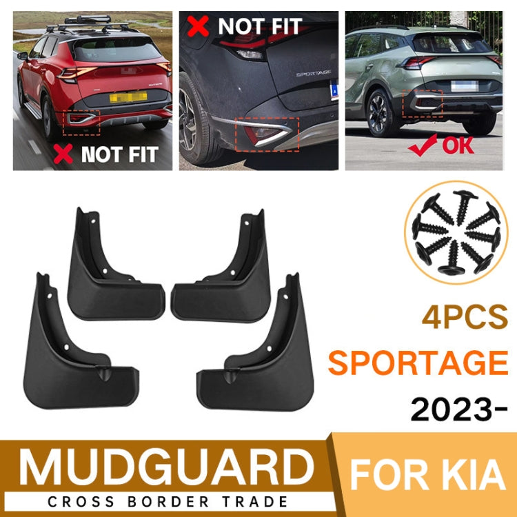 For KIA Sportage 2023 4pcs/Set Car Auto Soft Plastic Splash Flaps Fender Guard ÎҵÄÉ̵ê