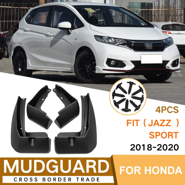 For Honda Fit Jazz Sport 2018-2020 4pcs/Set Car Auto Soft Plastic Splash Flaps Fender Guard ÎҵÄÉ̵ê