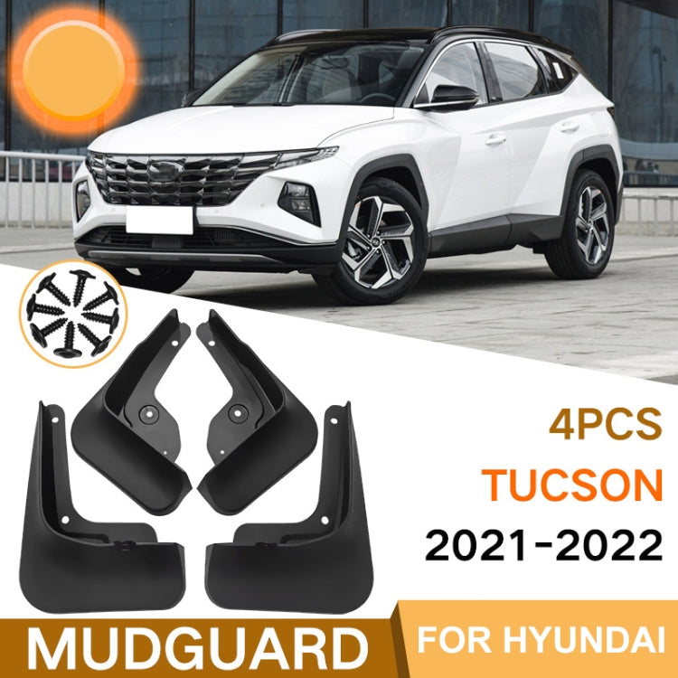 For Hyundai China / USA Version Tucson 2021-2022 4pcs/Set Car Auto Soft Plastic Splash Flaps Fender Guard ÎҵÄÉ̵ê