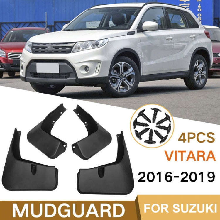 For Suzuki VITARA  2016-2019 4pcs/Set Car Auto Soft Plastic Splash Flaps Fender Guard ÎҵÄÉ̵ê