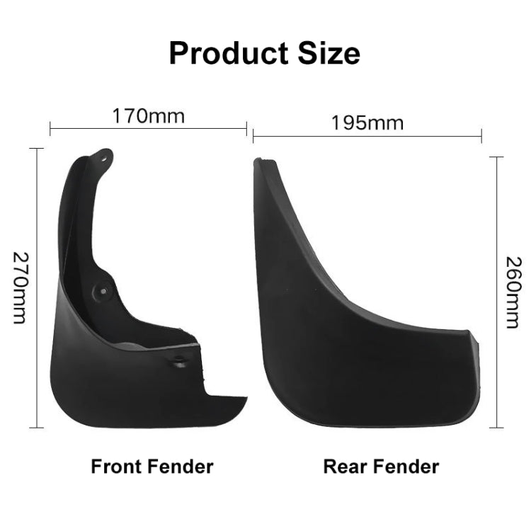 For Toyota Yaris 2006-2011 4pcs/Set Car Auto Soft Plastic Splash Flaps Fender Guard ÎҵÄÉ̵ê