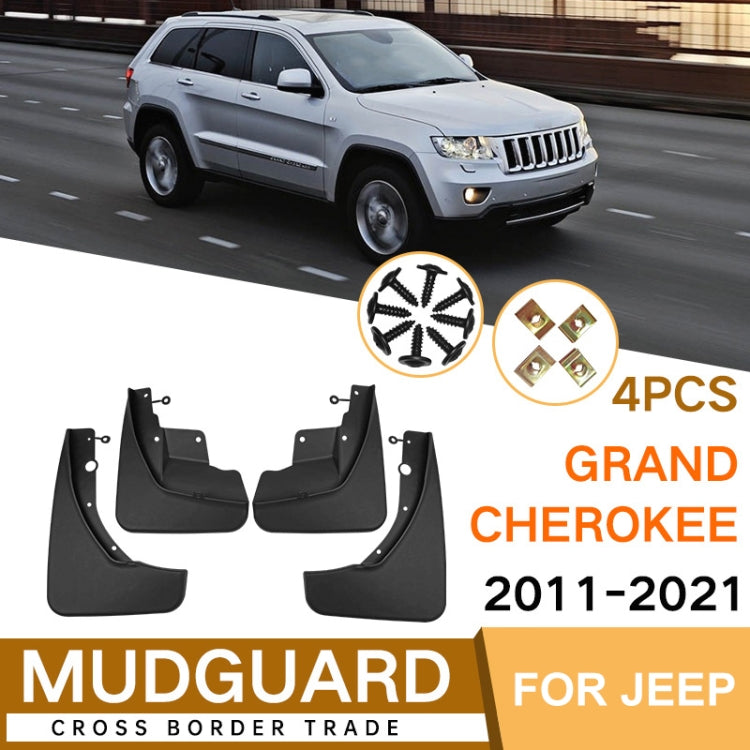 For Jeep Grand Cherokee 2011-2021 4pcs/Set Car Auto Soft Plastic Splash Flaps Fender Guard ÎҵÄÉ̵ê